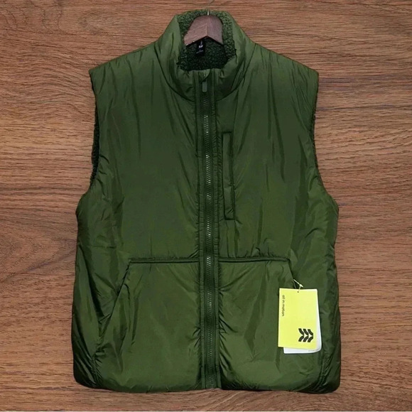 Medium Puffer Vest Men’s All in Motion Green - Picture 4 of 7